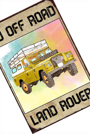 OFF THE ROAD Vintage Retro Home Wall Poster Décor Bar Wall Tin Metal Signs