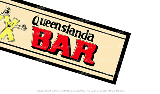 QUEENSLANDA BAR Menu Bar Runner (890mm x 240mm) Home Cafe Shop Barware Bar Mat