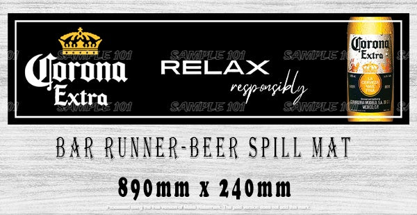 Buy RELAX RESPONSIBLY Beer Mat: Chill Vibes, Spill-Free Bar (890mm x 240mm)