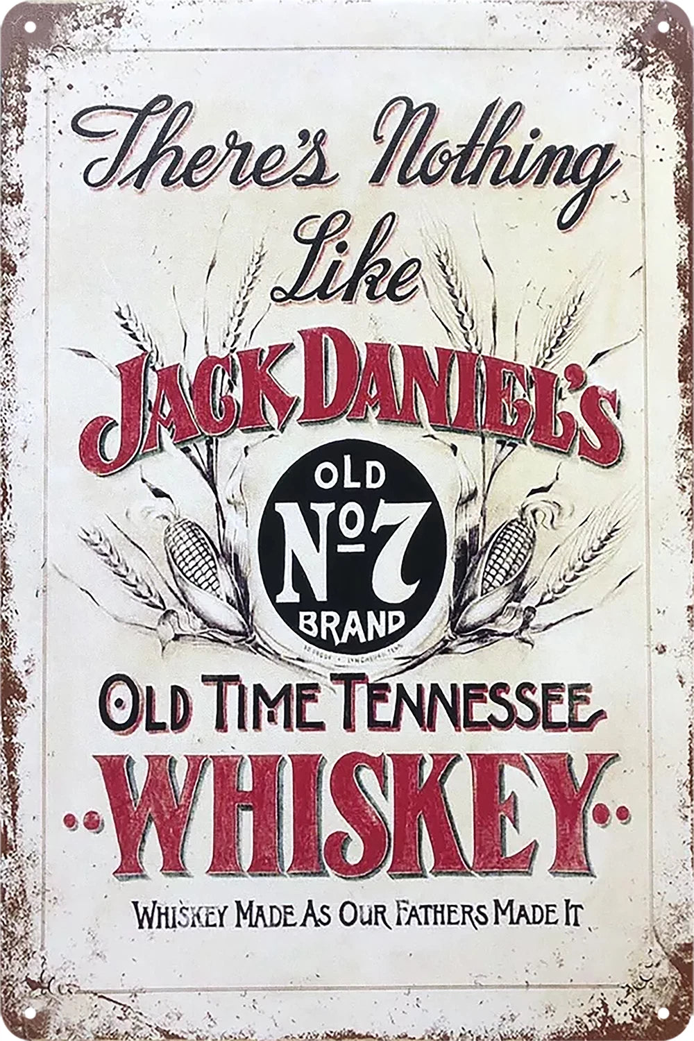 3x Jack Daniel 'S Whiskey Tin Metal Sign Rustic Look Vintage
