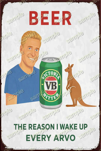 REASONS TO WAKE UP Man Cave Shed Garage Workshop Funny Coffee Decor Metal Sign