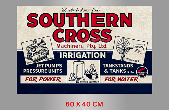 SOUTHERN CROSS Vintage Poster 60x40cm Man Cave Shed-Garage Wall Tin Metal Sign - Tin Sign Factory Australia