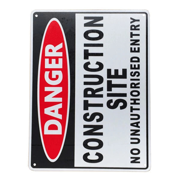 Warning Notice Danger Construction Site No Unauthorised Entry - image 2