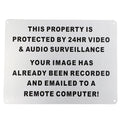 Warning Sign 24 Hr Video Audio Surveillance Security 200 X 300mm