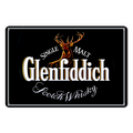 Glenfiddich Single Malt Whiskey Tin Metal Sign Rustic Look Vintage Man Cave - Tin Sign Factory Australia