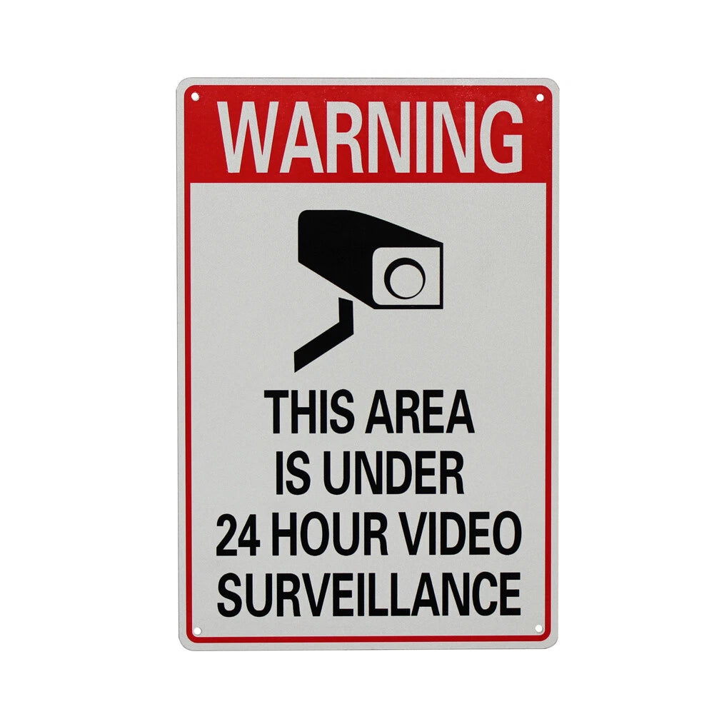 Warning Notice This Area Is Under 24 Hours Video Surveillance