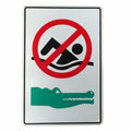 Warning Notice Sign No Swimming Dangerous Crocodile 200x300mm Beach - image 2