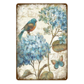 GARDEN BIRD BUTTERFLY Rustic Metal Sign Vintage Tin Shed Garage Bar - Tin Sign Factory Australia