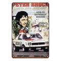 PETER BROCK HOLDEN BATHURST WINNER Rustic Tin Sign Vintage Garage Bar - Tin Sign Factory Australia