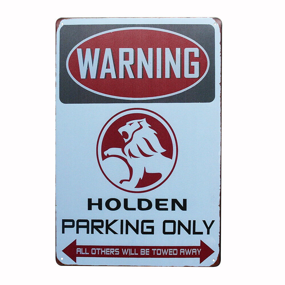 HOLDEN PARKING Rustic Metal Sign Vintage Tin Shed Garage Bar Wall 200*300mm - Tin Sign Factory Australia