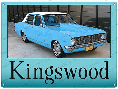 Holden Kingswood Vintage Retro Metal Tin Wall Sign Classic Australian Car Garage - Tin Sign Factory Australia