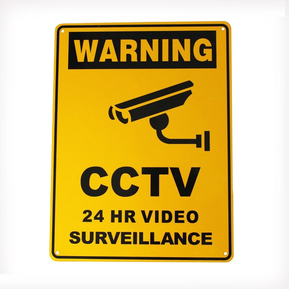 3x Warning Sign CCTV 24 Hr Video Surveillance 300x200mm