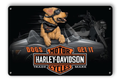 HARLEY DAVIDSON Dogs get it Vintage Retro Tin Sign Shed Garage Bar Man Cave - Tin Sign Factory Australia