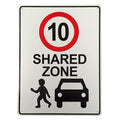 Warning Notice Sign 10 Speed Limited Shared Zone School 200x300mm - image 3