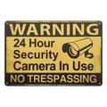 Tin Metal Sign WARNING CCTV NO TRESPASSING 20x30cm Rustic Look Vintage - Tin Sign Factory Australia