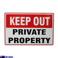 Warning Keep Out Sign 200x300mm Metal Private Property Home Safe - image 2