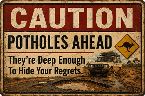 DEEP ENOUGH Home Workshop Shed Garage Bar Shop Wall Funny Safety Tin Metal Sign