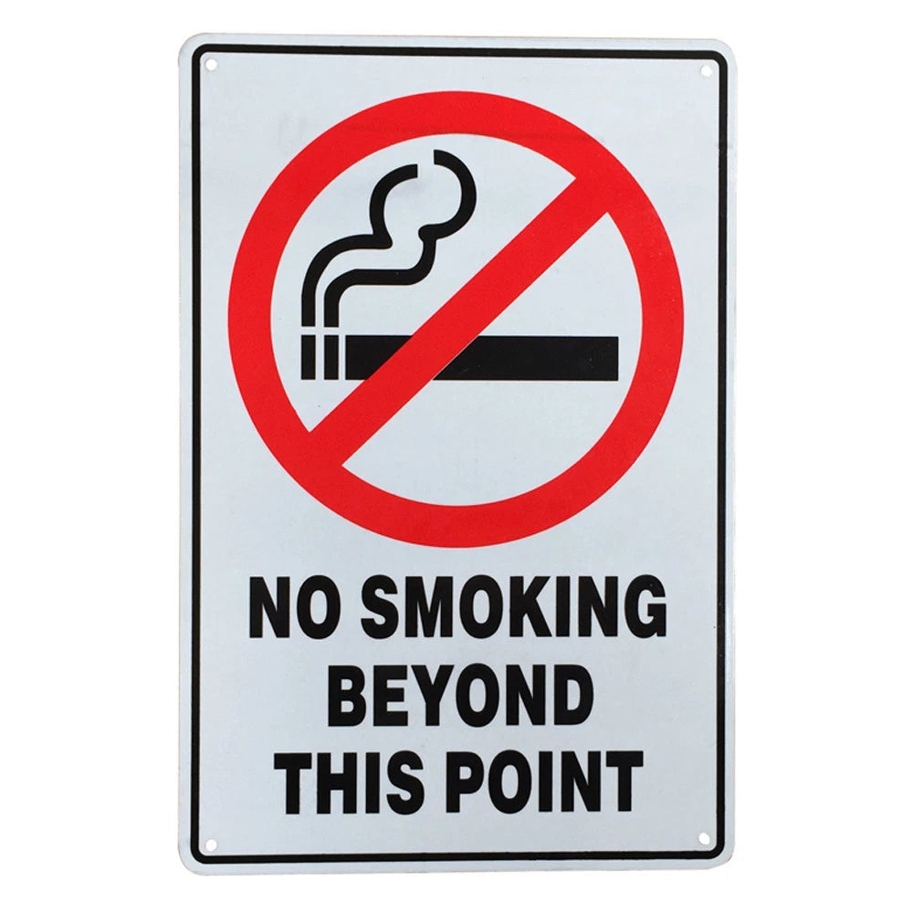 2x Warning Sign No Smoking Beyond This Point 200x300mm Public Safe