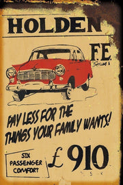 HOLDEN FE GREAT CAR metal sign 20 x 30 cm