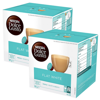High Quality NESCAFE Dolce Gusto Flat White Coffee Pods 32 Capsules NEW AU
