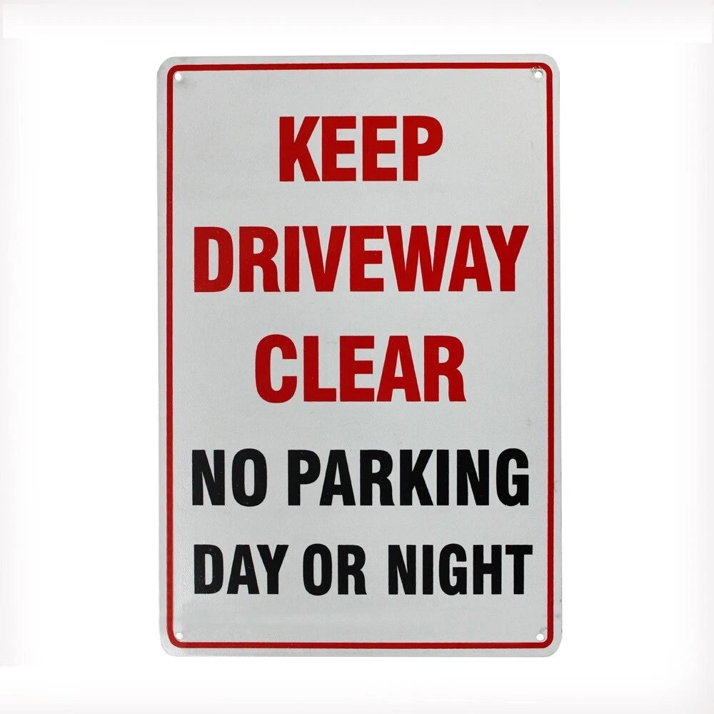 Warning Keep Driveway Clear No Parking Day Night Sign 200x300mm Metal
