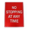 Warning Sign – No Stopping Any Time Metal Parking & Traffic Outdoor Safety Sign - Tin Sign Factory Australia