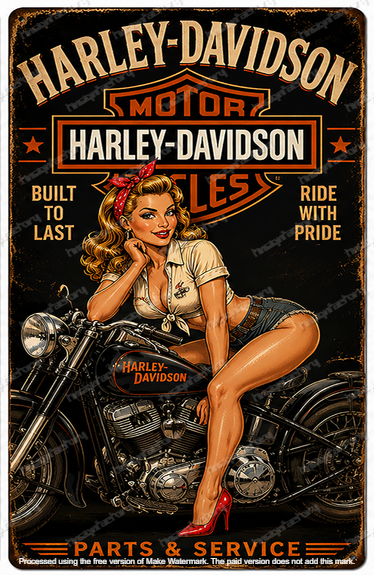 BUILT TO LAST Home Bar Pub Man Cave Garage Motorcycle Tin Metal Sign - Tin Sign Factory Australia