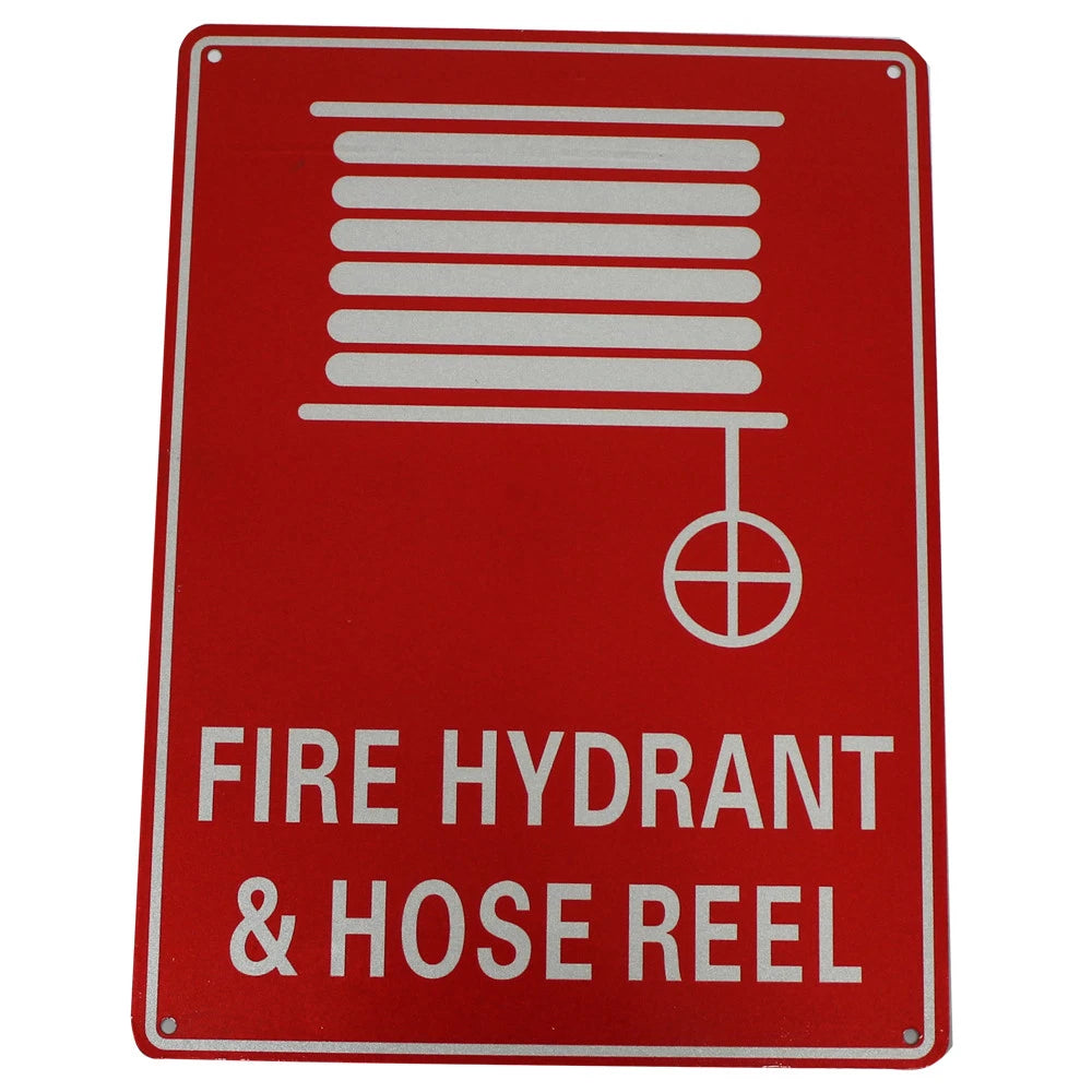 Warning Notice Safety Fire Hydrant Hose Reel Sign Workshop Water Sign