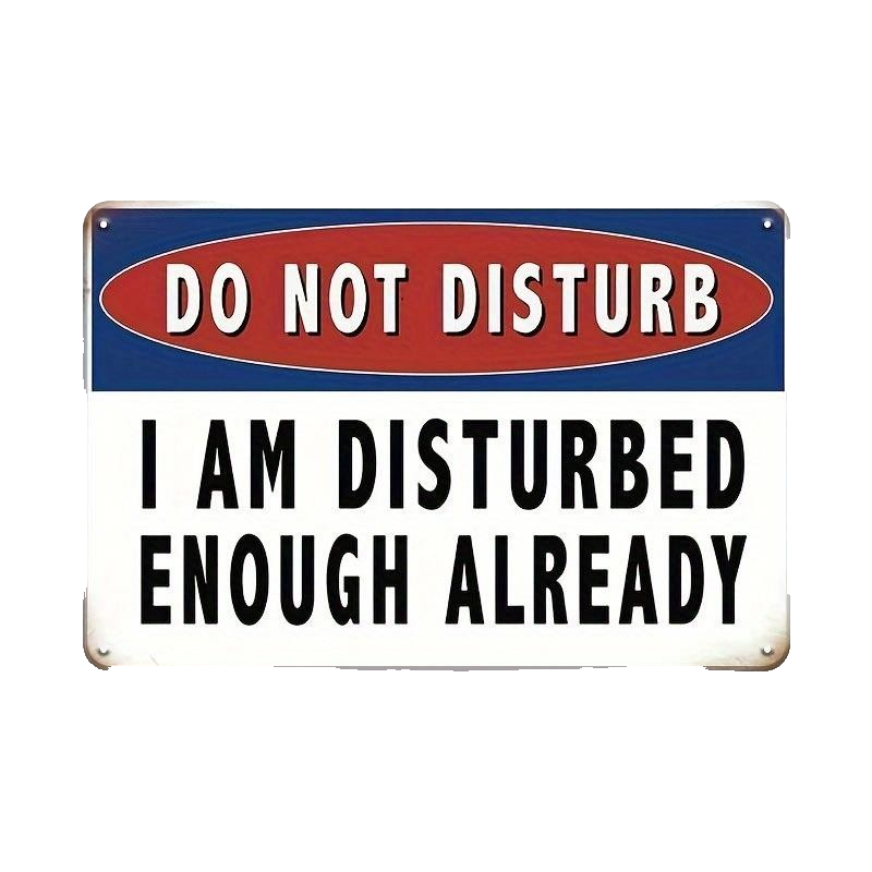 Do Not Disturb Warning Metal Sign Plaque Wall Art Yard Home Bar Decorations