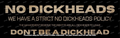 STRICT NO DICKHEAD Vintage Look 750X200mm Quality Shed Man Cave Metal Sign - Tin Sign Factory Australia