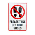 Warning Pls Take Off Your Shoes Sign 200*300mm Metal Reflective - image 2