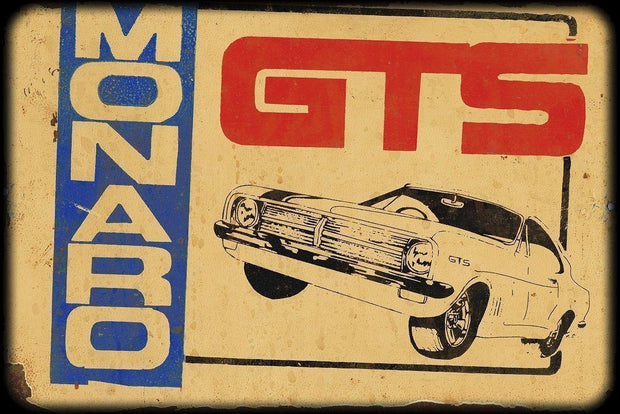 Monaro GTS metal sign 20 x 30 cm