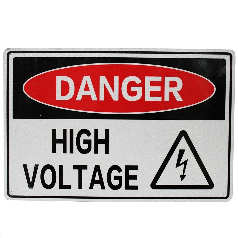 3x Warning Danger High Voltage Sign 200x300mm Safety Notice Workshop