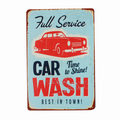 Tin Sign Car wash Rustic Look Vintage Tin Metal Sign Man Cave 200x300mm Metal - Tin Sign Factory Australia