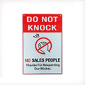 Warning Sign Do Not Knock Sales People 200x300mm Metal Private Home - image 2