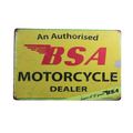 Metal Tin Sign Authorised BSA Motorcycle Dealer brand new 200x300mm MAN CAVE - Tin Sign Factory Australia