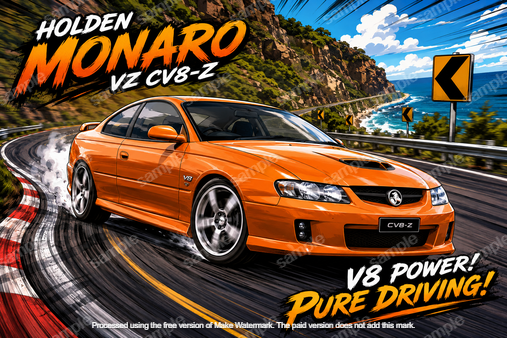PURE DRIVIN Holden Monaro Tin Metal Sign Bar Pub Man Cave Home Car Wall Decor - Tin Sign Factory Australia