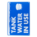 Notice Sign TANK WATER IN USE 20x30cm Metal Garden Home Rain Private Saving - Tin Sign Factory Australia