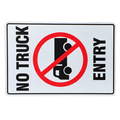 Warning Sign NO TRUCK ENTRY 200x300mm Metal Notice Road Private Property Safe - Tin Sign Factory Australia