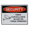 Warning Security Notice Sign Video Surveillance In use 200x300mm Metal Safety - Tin Sign Factory Australia