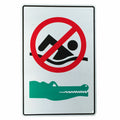 Warning Notice Sign No Swimming Dangerous Crocodile 200x300mm Beach