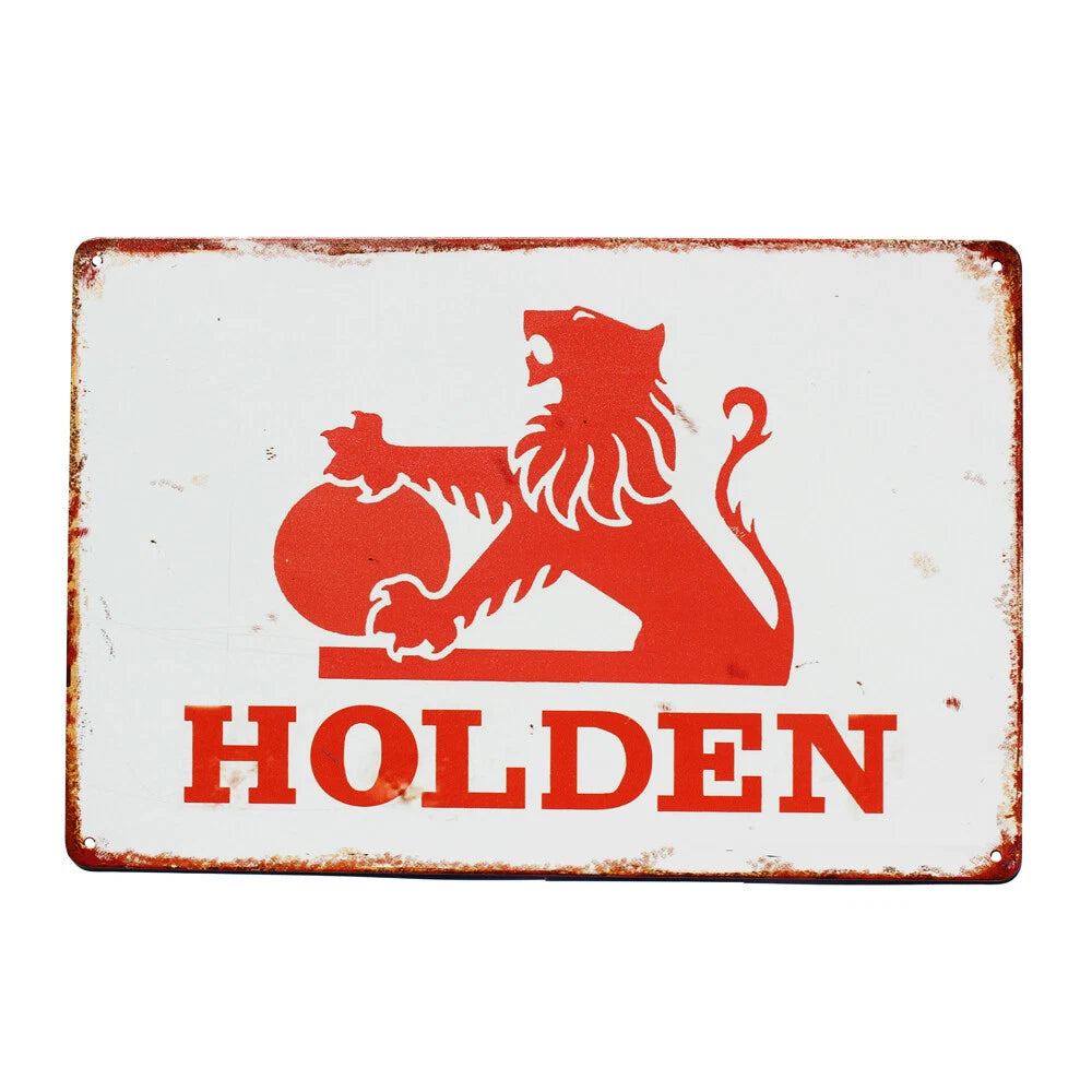 Warning Metal Tin Sign 300 X 200mm Holden Rustic Look Vintage Man