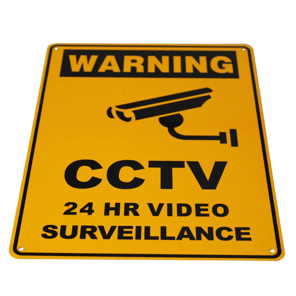 Warning Sign Metal Security Camera CCTV 300x200mm Under 24h - image 4