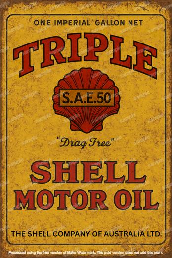 TRIPLE S.A.E. 50 Vintage Look Metal Sign Perfect for Bar, Garage, Pub & Man Cave