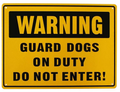GUARD DOGS ON DUTY Home Rustic Look Man Cave Shed Garage Bar Pub Metal Tin Sign - Tin Sign Factory Australia