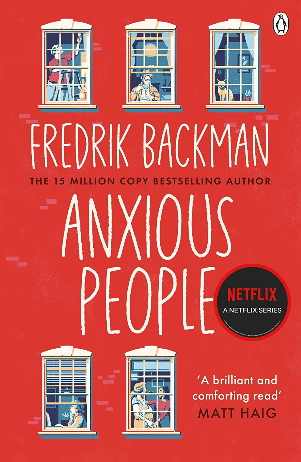 Anxious People by Fredrik Backman Paperback Book Netflix TV Series - Tin Sign Factory Australia