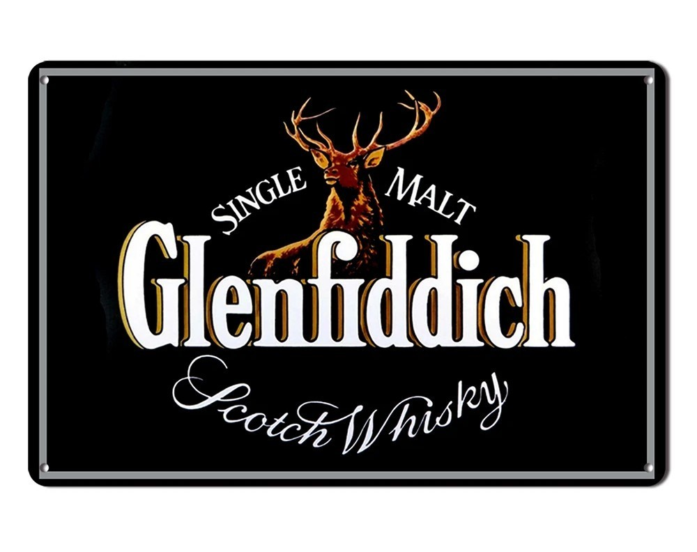 GLENFIDDICH Single Malt Scotch Whiskey Home Wall Man Cave Pub Decor Metal Sign - Tin Sign Factory Australia