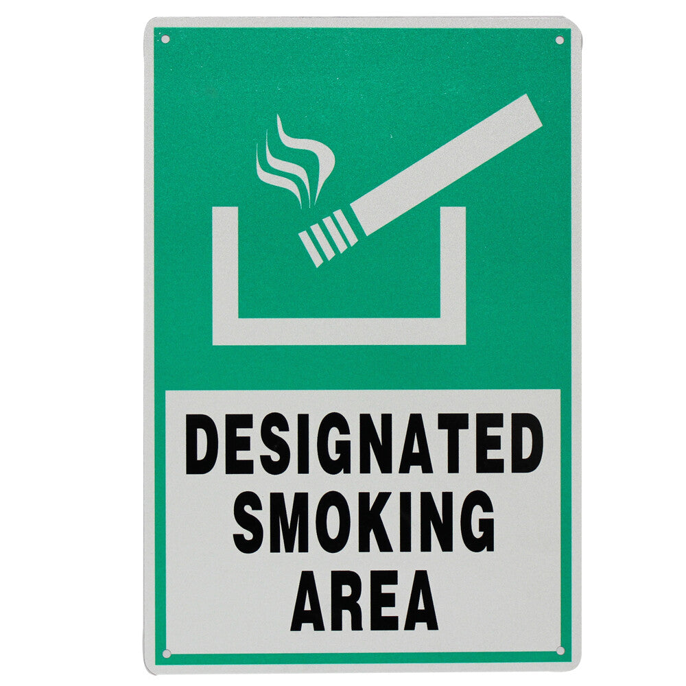 Warning Notice Designated Smoking Area Sign 200x300mm Metal Health Smoke Sign product image