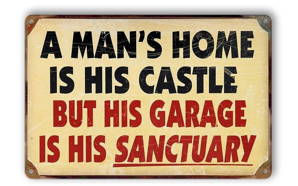 HIS SANCTUARY Home Vintage Look Wall Man Cave Shed Garage Bar Metal Tin Sign - Tin Sign Factory Australia