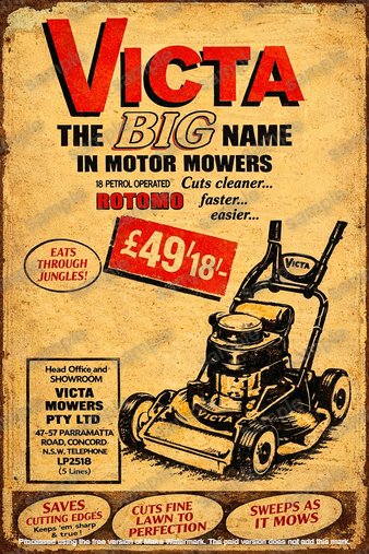 THE BIG NAME Vintage Retro Look Man Cave Shed Garage Workshop Decor Metal Sign